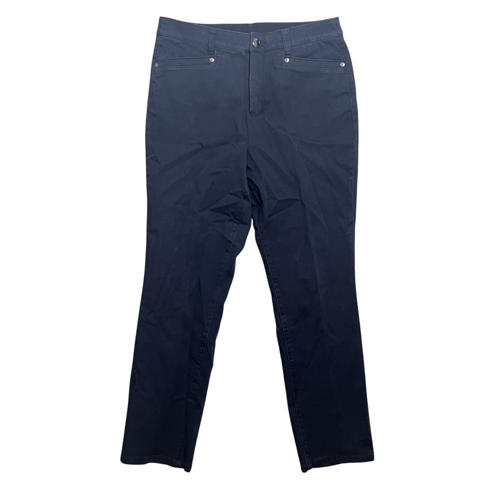 Christopher & Banks Signature Slimming‎ Pants Women's Size 10 Navy Blue Stretch